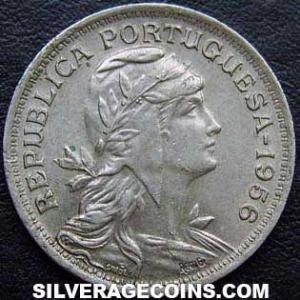 1956 Portuguese 50 Centavos (Obverse)