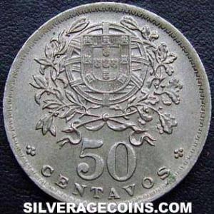 1956 Portuguese 50 Centavos (Reverse)