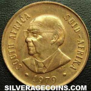 1979 South African Bronze 2 Cents (Nicolaas J. Diederichs) (Obverse)