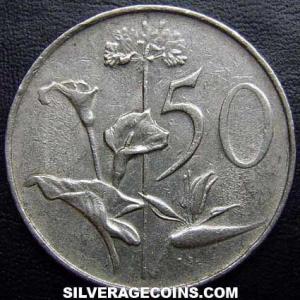 1970 South African 50 Cents (Reverse)
