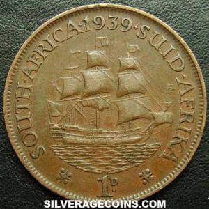 1939 George VI South African Bronze Penny (Reverse)