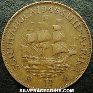 1945 George VI South African Bronze Penny (Reverse)