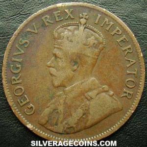 1924 George V South African Bronze Penny (Obverse)