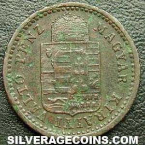 1891 Hungarian Krajczar (Obverse)