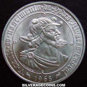 1968 Portuguese Silver 50 Escudos (Pedro Alvares Cabral) (Reverse)