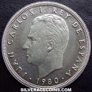 1980 (80) Juan Carlos I Spanish 50 Pesetas ('82 World Cup) (Obverse)