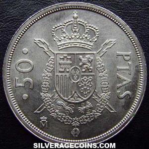 1983 Juan Carlos I Spanish 50 Pesetas (Reverse)