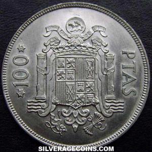1975 (76) Juan Carlos I Spanish 100 Pesetas (Reverse)