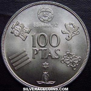 1980 (80) Juan Carlos I Spanish 100 Pesetas ('82 World Cup) (Reverse)