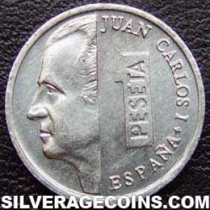 1990 Juan Carlos I Spanish Peseta (Obverse)
