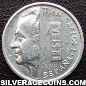 1991 Juan Carlos I Spanish Peseta (Obverse)