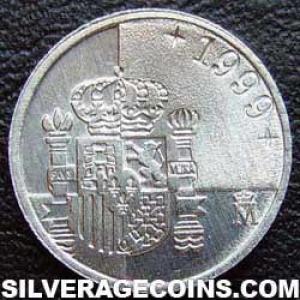 1999 Juan Carlos I Spanish Peseta (Reverse)
