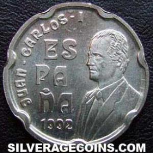 1992 Juan Carlos I Spanish 50 Pesetas ('92 Olympics: Sagrada Familia) (Obverse)
