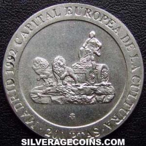 1991 Juan Carlos I Spanish 200 Pesetas (Culture Capital: Cybele) (Reverse)