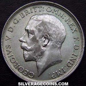 1920-2E George V British Silver 2 Shillings (Florin) (Obverse)