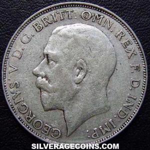 2 Chelines (Florin) de Plata Británicos de Jorge V 1922 bright (Anverso)
