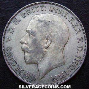2 Chelines (Florin) de Plata Británicos de Jorge V 1926 (Anverso)