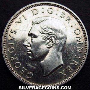 1937-1A George VI British Silver 2 Shillings (Florin) (Obverse)