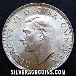 1946 George VI British Silver 2 Shillings (Florin) (Obverse)