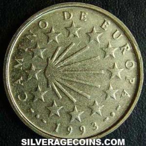 1993 lis down Juan Carlos I Spanish 100 Pesetas (Europen unity) (Reverse)