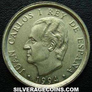 1994 lis down Juan Carlos I Spanish 100 Pesetas (Del Prado Museum) (Obverse)