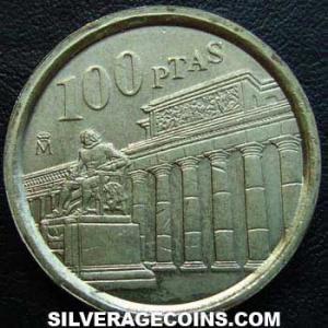 1994 lis up Juan Carlos I Spanish 100 Pesetas (Del Prado Museum) (Reverse)