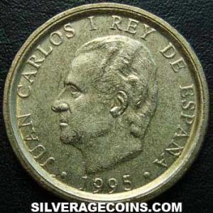 1995 lis up Juan Carlos I Spanish 100 Pesetas (F.A.O.) (Obverse)