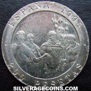 1995 Juan Carlos I Spanish 200 Pesetas (Murillo and El Greco) (Reverse)