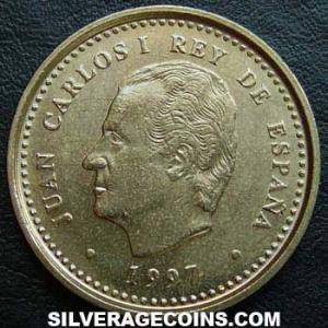 1997 lis down Juan Carlos I Spanish 100 Pesetas (Royal Theatre) (Obverse)