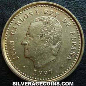 1997 lis up Juan Carlos I Spanish 100 Pesetas (Royal Theatre) (Obverse)