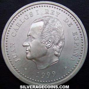 1999 Juan Carlos I Spanish Silver 2000 Pesetas (St. Jacob) (Obverse)
