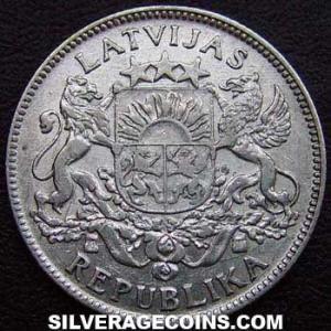 1924 Latviann Silver Lats (Obverse)