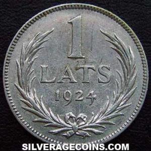 1924 Latviann Silver Lats (Reverse)