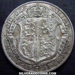 Media Corona de Plata Británica de Jorge V 1923 (Reverso)
