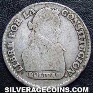 1830 PTS JL Bolivian Silver Sol (Reverse)