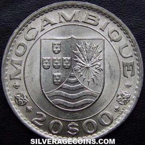 1972 Mozambican 20 Escudos (Reverse)
