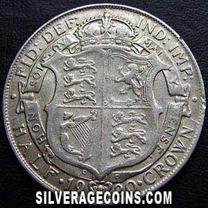 1920-2A George V British Silver Half Crown (Reverse)
