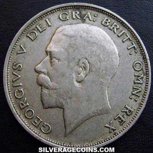 1920-3A George V British Silver Half Crown (Obverse)