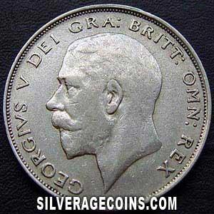 1922-3C George V British Silver Half Crown (Obverse)