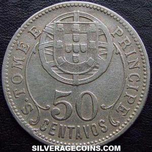 1929 Santomean 50 Centavos (Reverse)