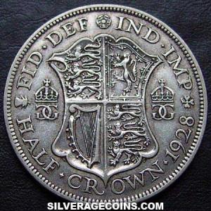 1928-1C George V British Silver Half Crown (Reverse)