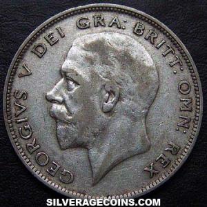 Media Corona de Plata Británica de Jorge V 1932 (Anverso)