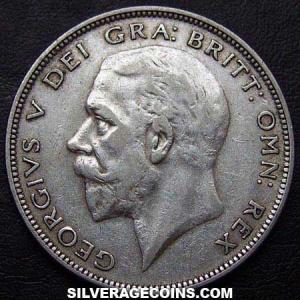 1935 George V British Silver Half Crown (Obverse)