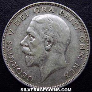 1936 George V British Silver Half Crown (Obverse)