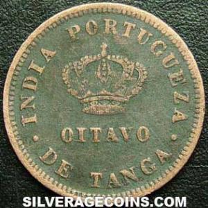 1881 Luis I Portuguese India Eighth Tanga (Reverse)
