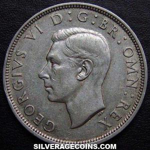 Media Corona de Plata Británica de Jorge VI 1938 (Anverso)