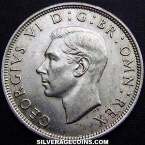 Media Corona de Plata Británica de Jorge VI 1941 (Anverso)