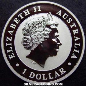 2014 P Elizabeth II Australian Dollar 1 Ounce Silver Koala (Obverse)