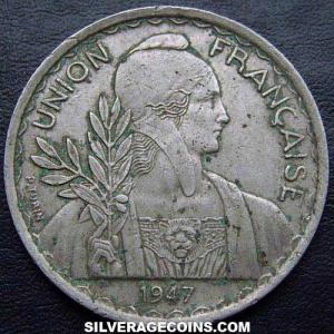 1947 (a) French Indochina Piastre (Obverse)