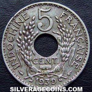 1939 (a) French Indochina 5 Cents (Reverse)
